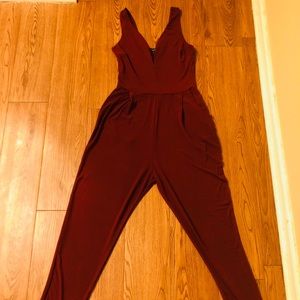 Ambiance Red Wine Jumpsuit